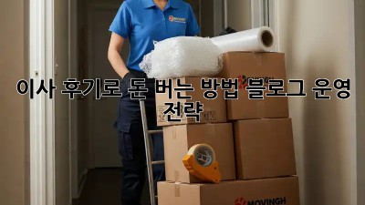 이사 후기로 돈 버는 방법: 블로그 운영 전략